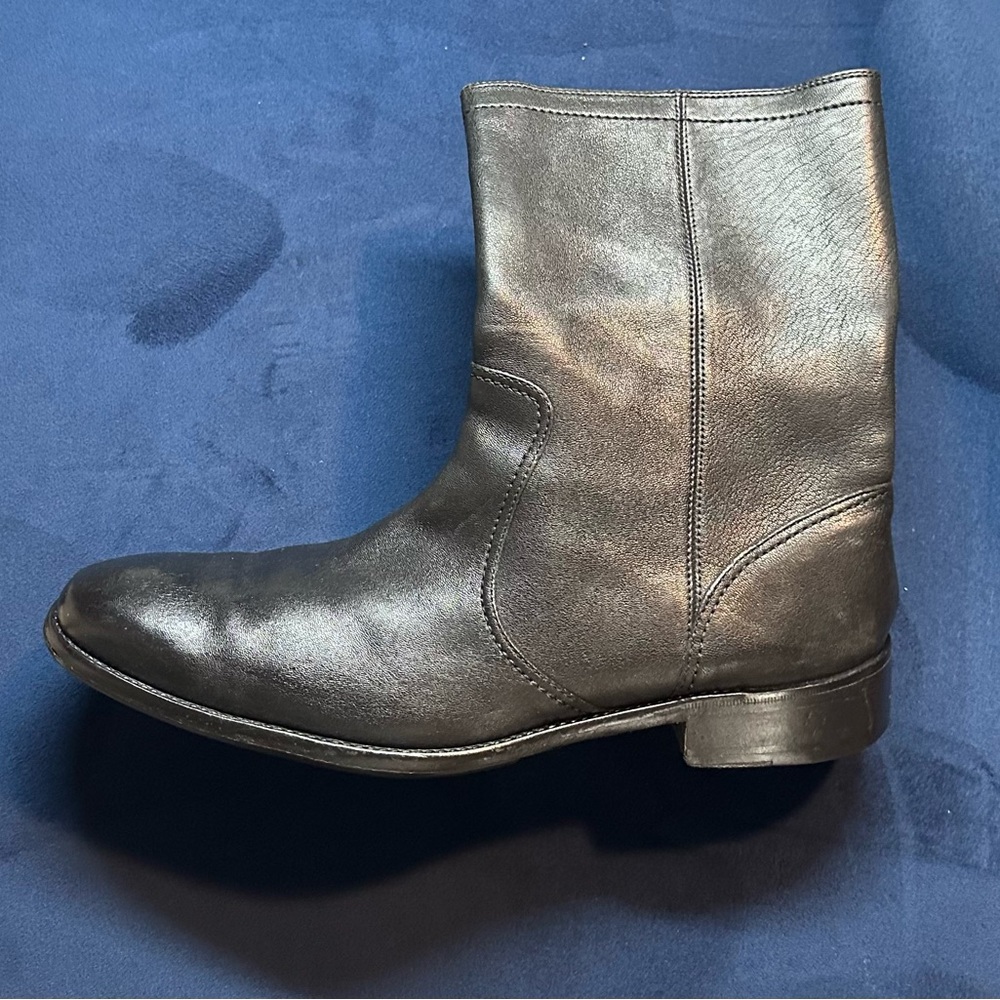 Cole Haan Men's Cole Haan Black Leather Side Zip Boots NikeAir Sole Men's 11 - Picture 5 of 8